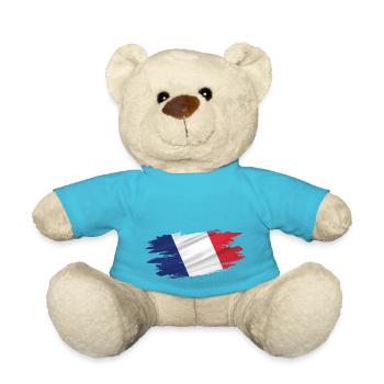 Flag Patriot Gift Home Pays France - Nounours - bleu outremer - Devant