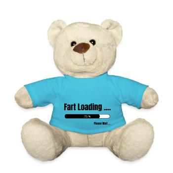 Fart Loading - Teddy Bear - atoll blue - Front