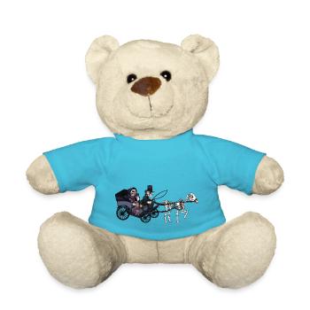 Skelett Pferd und Kutsche - Teddy - Atollblau - Vorne