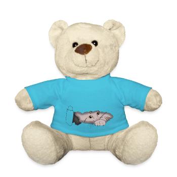 Cat - Teddy Bear - atoll blue - Front