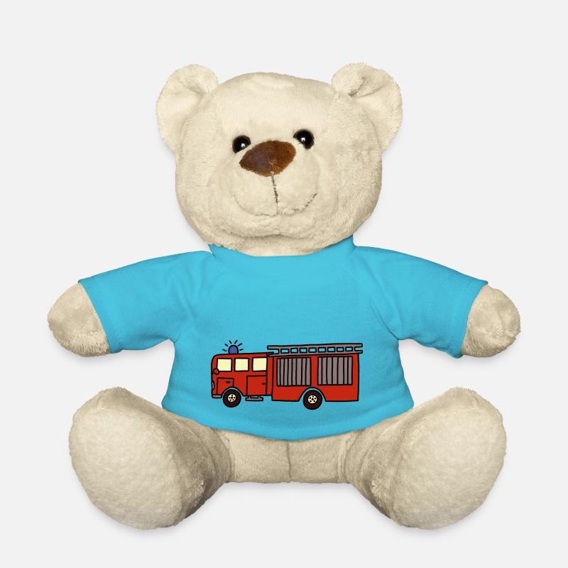 Fire Brigade Car - Teddy Bear - atoll blue