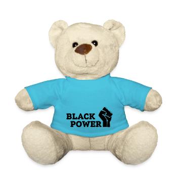 Black Power - Teddy Bear - atoll blue - Front