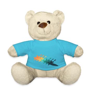 Retro kayak - Teddy Bear - atoll blue - Front