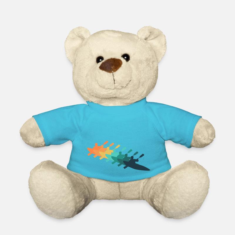 Retro kayak - Teddy Bear - atoll blue