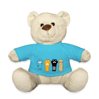 Patte de chat - Nounours - bleu outremer - Devant