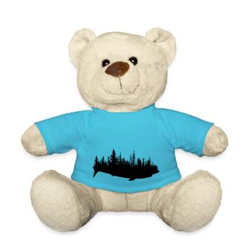 Forest shark - Teddy Bear - atoll blue - Front