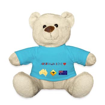 Australien, Australia Love, Australien Liebe - Teddy - Atollblau - Vorne