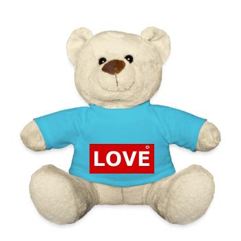 Valentinstag , Liebe , Liebe , für sie , für ihn - Teddy - Atollblau - Vorne