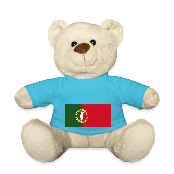 Le Portugal aux couleurs du drapeau portugais - Nounours - bleu outremer - Devant