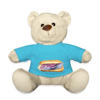 Rouleau de poisson // Illustration - Nounours - bleu outremer - Devant