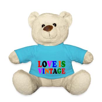Love is vintage - Nounours - bleu outremer - Devant