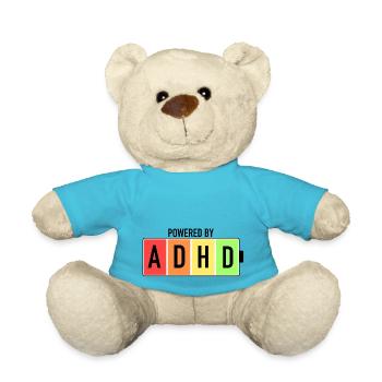 ADHD Awareness Neurodivergent - Teddy Bear - atoll blue - Front