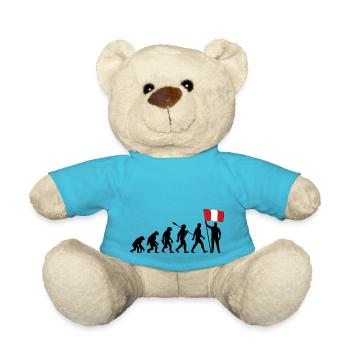 Peru - Evolution - Flagge - Nation - Teddy - Atollblau - Vorne