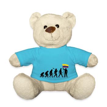 Kolumbien - Evolution - Flagge - Nation - Teddy - Atollblau - Vorne