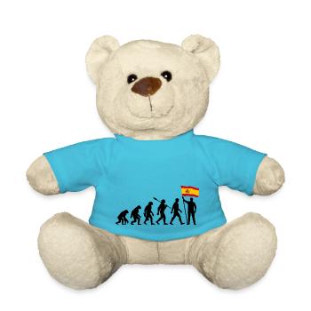 Spanien - Evolution - Flagge - Nation - Teddy - Atollblau - Vorne