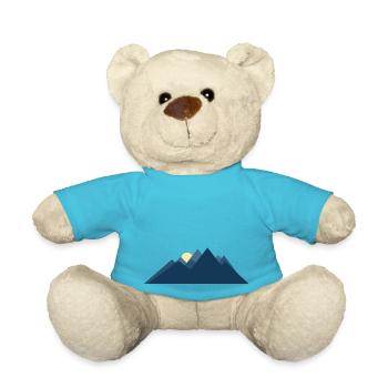Minimalist mountain landscape - Teddy Bear - atoll blue - Front