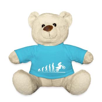 Motocross Evolution white - Teddy Bear - atoll blue - Front