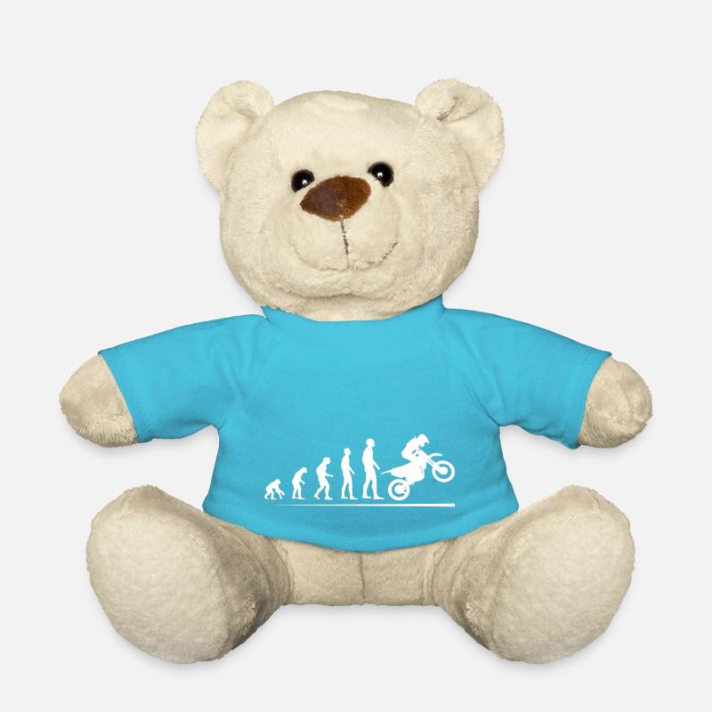 Motocross Evolution white - Teddy - Atollblau