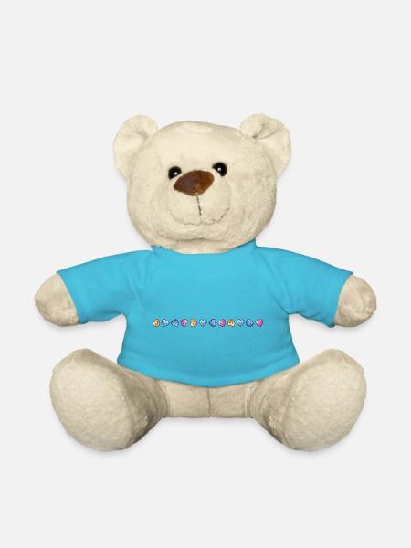 Herzen Niedlich Liebe Love Bunt - Teddy - Atollblau