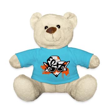 Fuchs mit Baseballkappe - Teddy - Atollblau - Vorne