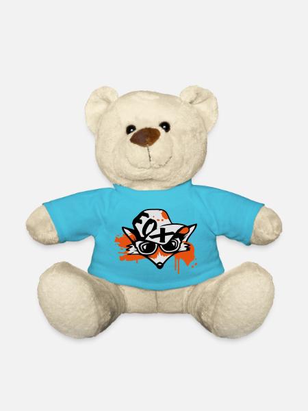 Un renard avec une casquette de baseball - Nounours - bleu outremer