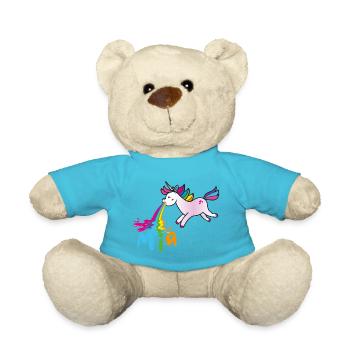 Mia kotzendes Einhorn - Teddy - Atollblau - Vorne