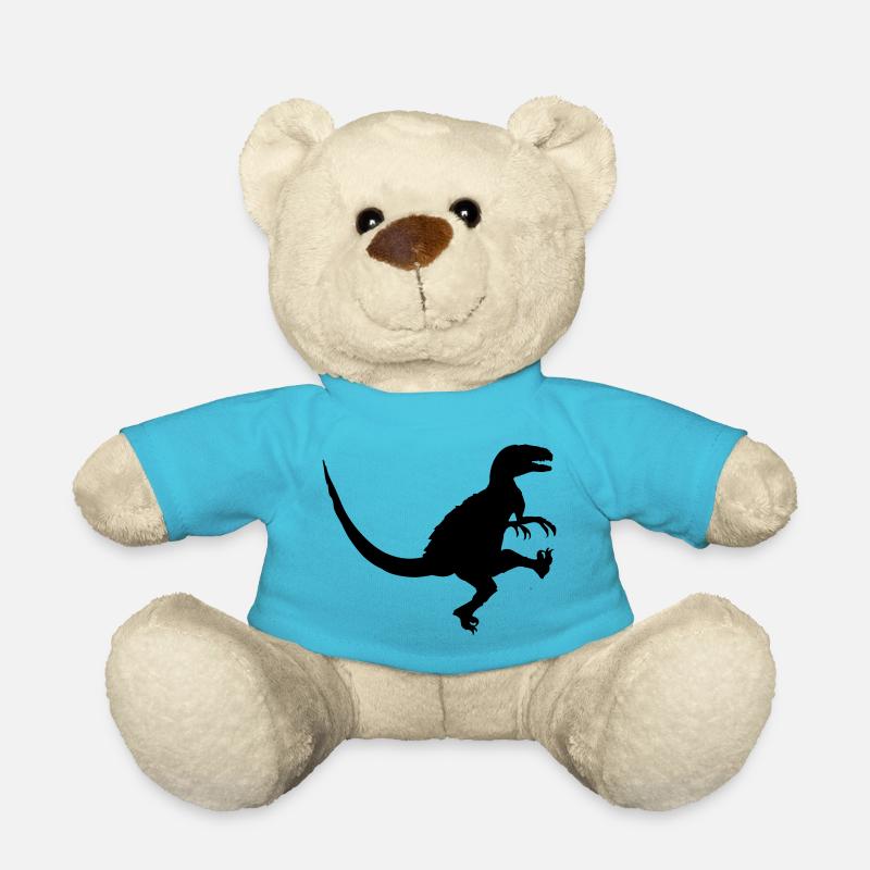 Tanzender angreifender Raptor T-Rex - Teddy - Atollblau