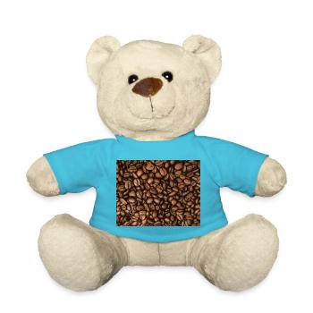 Kaffeebohnen Muster - Teddy - Atollblau - Vorne