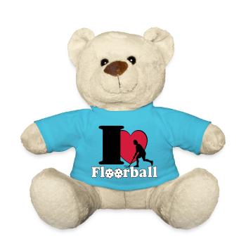 Floorball , Unihockey , Hockey , Fun I love.. - Teddy - Atollblau - Vorne
