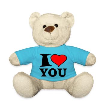 I love you - Teddy Bear - atoll blue - Front