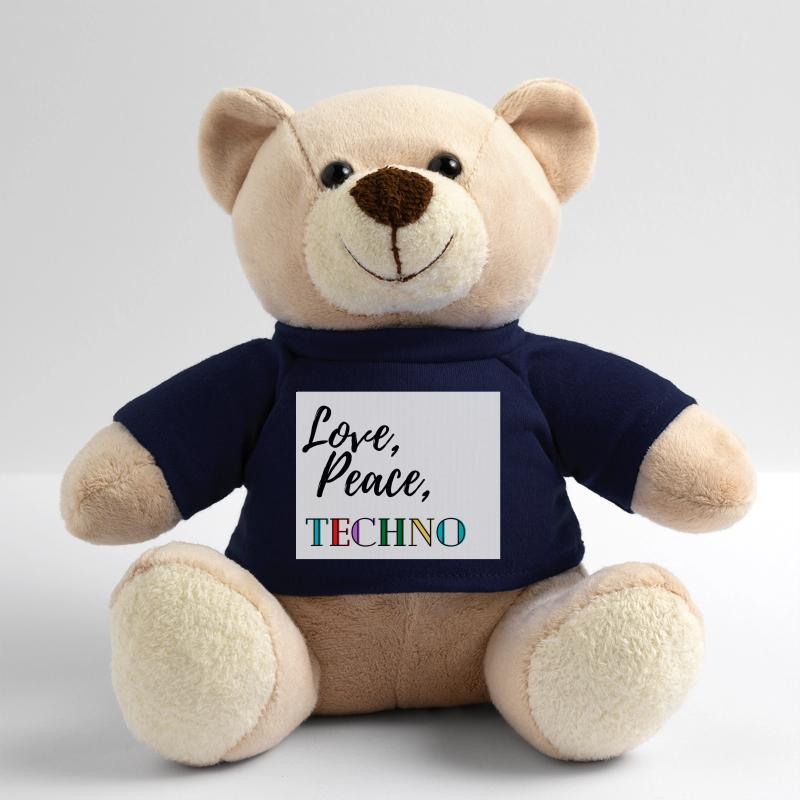 Love, peace, techno Teddy Bear