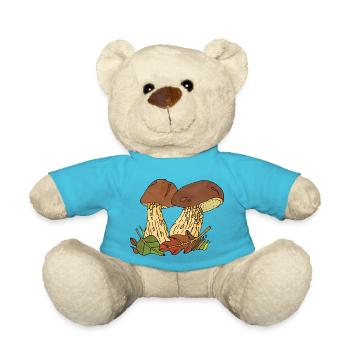 Mushrooms - Teddy Bear - atoll blue - Front