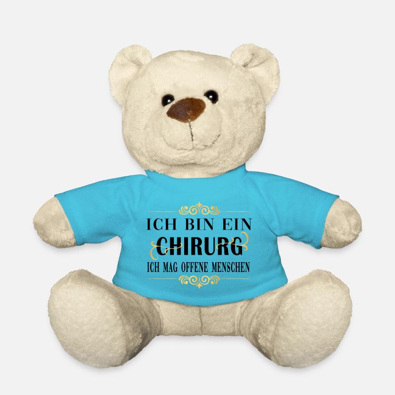 chirurg mag offene menschen schwarz gold pattern - Teddy - Atollblau