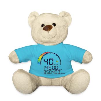 40 years anniversary counter days hours - Teddy Bear - atoll blue - Front