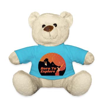 Born To Explore, climbing, outdoor sports, outdoor - Teddy Bear - atoll blue - Front