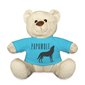 Loup loup papa père père fête papa papa cadeau - Nounours - bleu outremer - Devant