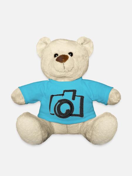 camera - Teddy Bear - atoll blue