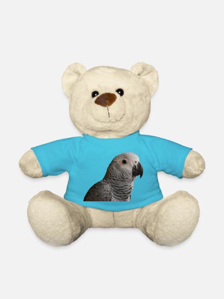 Perroquet gris - Nounours - bleu outremer