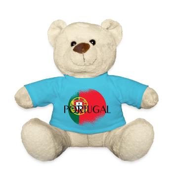 Portugal Fahne - Teddy - Atollblau - Vorne