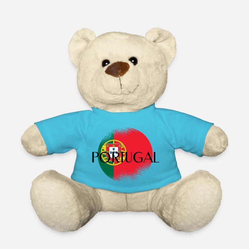 Portugal Flag - Teddy Bear - atoll blue