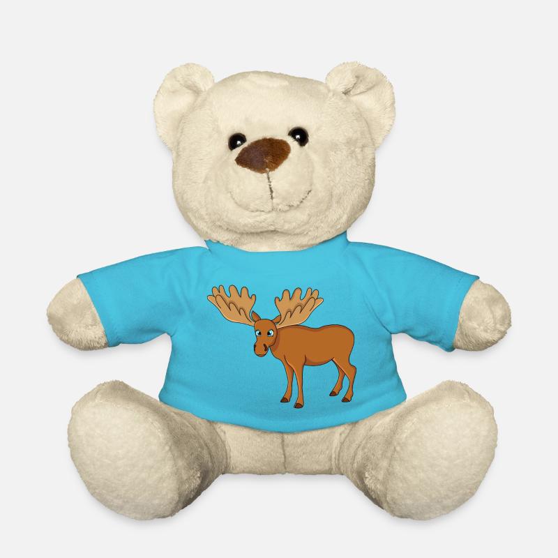 Elch - Teddy - Atollblau