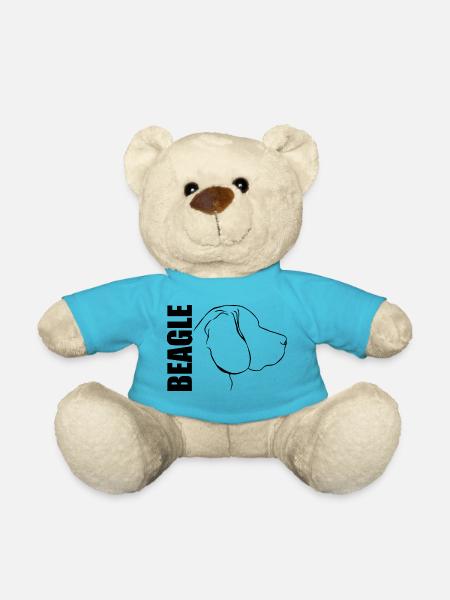 BEAGLE Profile Dogs Dog Hunting Dog Wilsigns - Teddy Bear - atoll blue