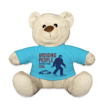 Avoiding People Before it was Cool - Teddy Bear - atoll blue - Front