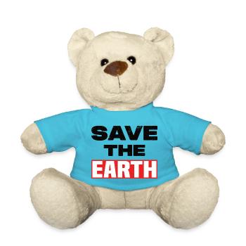 Save The Earth - Teddy Bear - atoll blue - Front