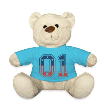 Numéro 01 États-Unis - Nounours - bleu outremer - Devant