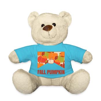 Fall Pumpkin - Teddy Bear - atoll blue - Front