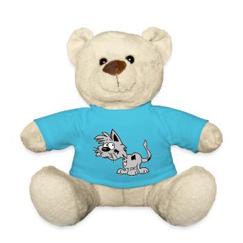 katze cat tier liebhaber kinder baby perser kids - Teddy - Atollblau - Vorne
