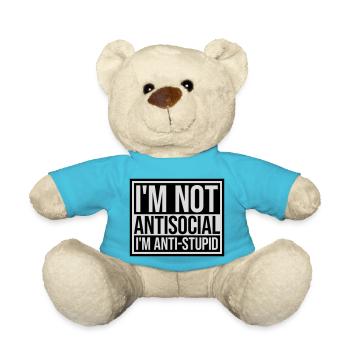 pas antisocial anti-stupide - Nounours - bleu outremer - Devant