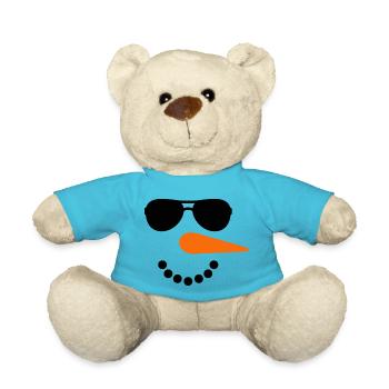 Cool Snowman - Christmas Winter - Teddy Bear - atoll blue - Front
