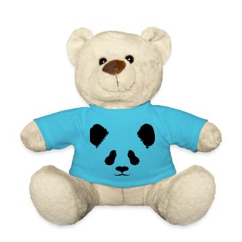 Panda Gesicht - Teddy - Atollblau - Vorne
